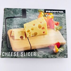 Prodyne Beechwood Cheese Slicer Board Stainless Steel Wire 805-B New